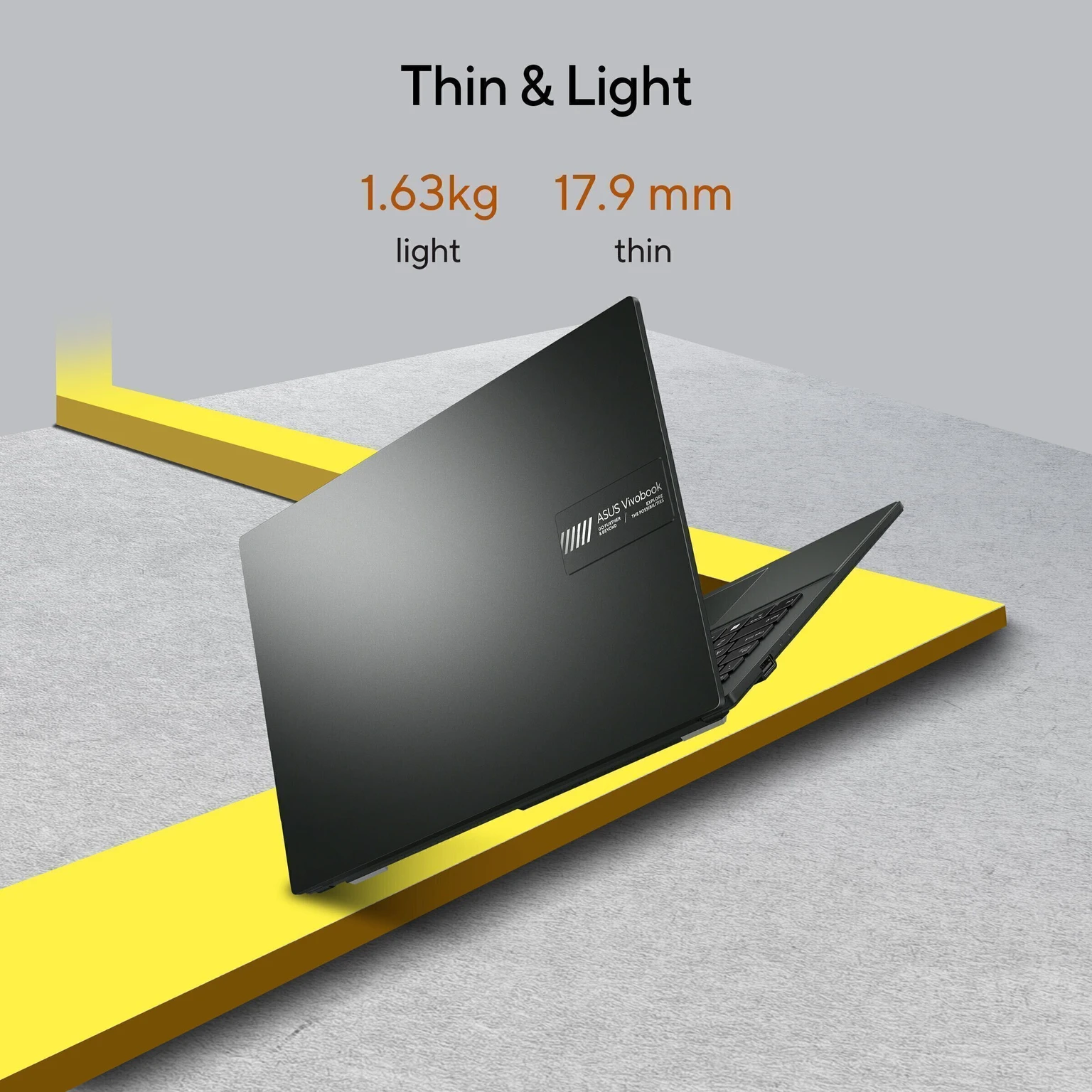 ASUS Vivobook Go 15 AMD Ryzen 3 Quad Core 7320U - (8 GB/512 GB SSD/Windows 11 Home) E1504FA-NJ322WS Thin and Light Laptop (15.6 Inch, Black, 1.63 Kg, With MS Office)