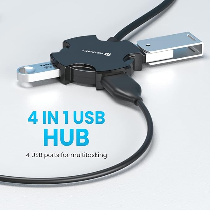 Mport 4C USB Hub (4-in-1) Portronics