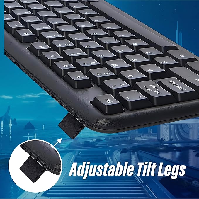 GEONIX GXBK-01 Wired USB Standard Laptop Keyboard Compatible with Desktop, Laptop, Tablet (Black)