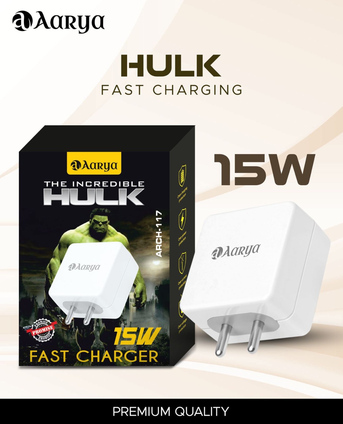AARYA ARCH-117 TYPE-C HULK SERIES 15W FAST CHARGING