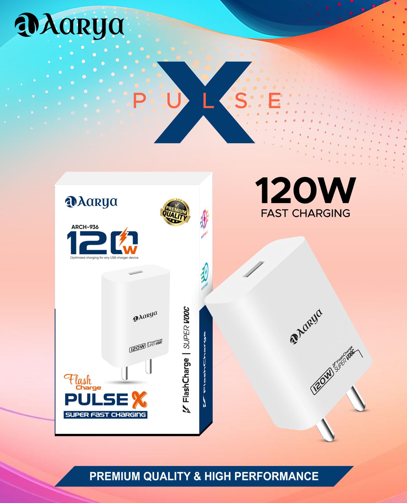 AARYA ARCH-936 PULSE X 120W SUPER FAST CHARGER