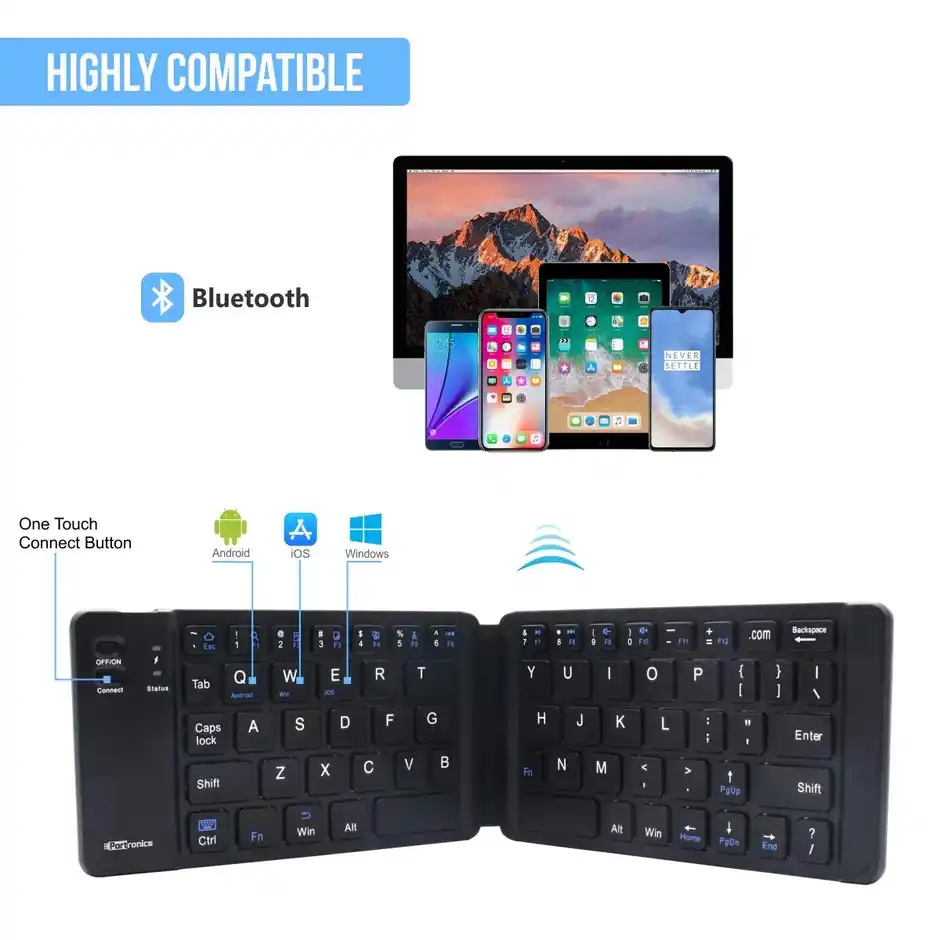 CHICKLET Foldable Bluetooth Kryboard