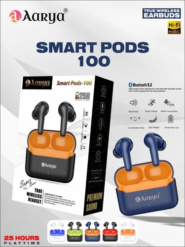 AARYA TWS SMART PODS-100 TRUE WIRELESS HEADSET(WHITE)