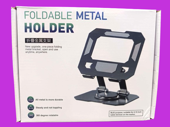 Mobile/Tablet Stand 360 Rotatory Foldable Metal Holder