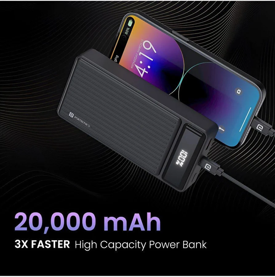 Portronics Luxcell B 20K 22.5W Power Bank