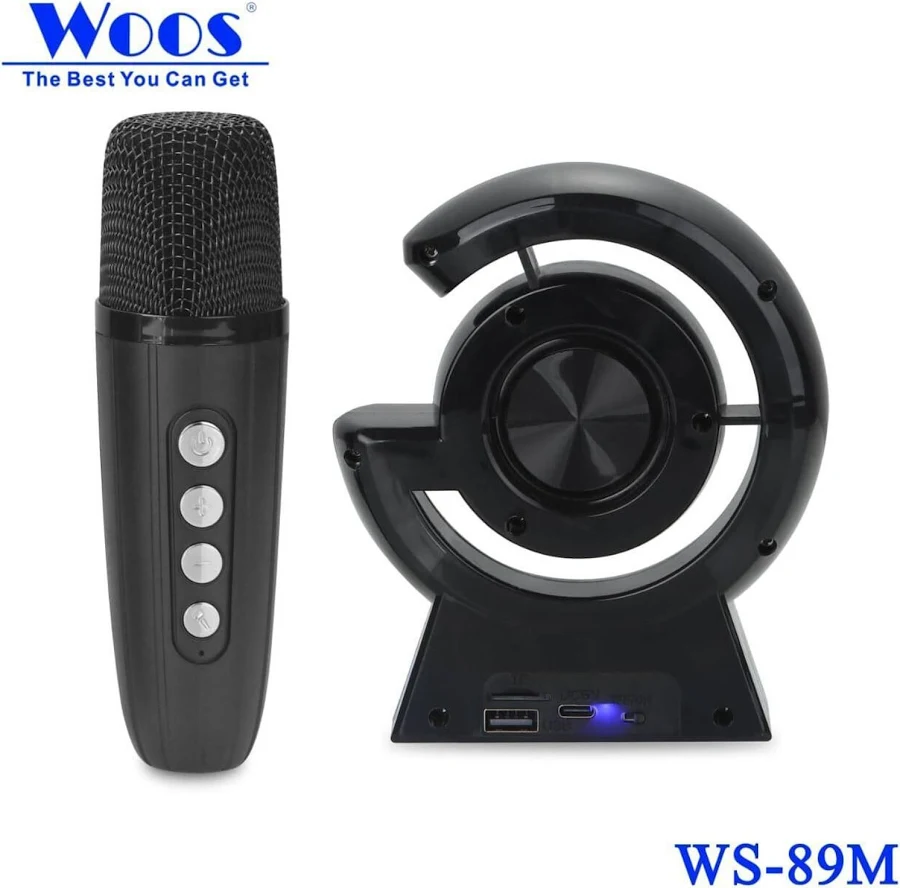Woos Wireless Mic Portable Bluetooth Speaker Dynamic Thunder Sound With Rgb Light 10 W Bluetooth Home Audio Speaker