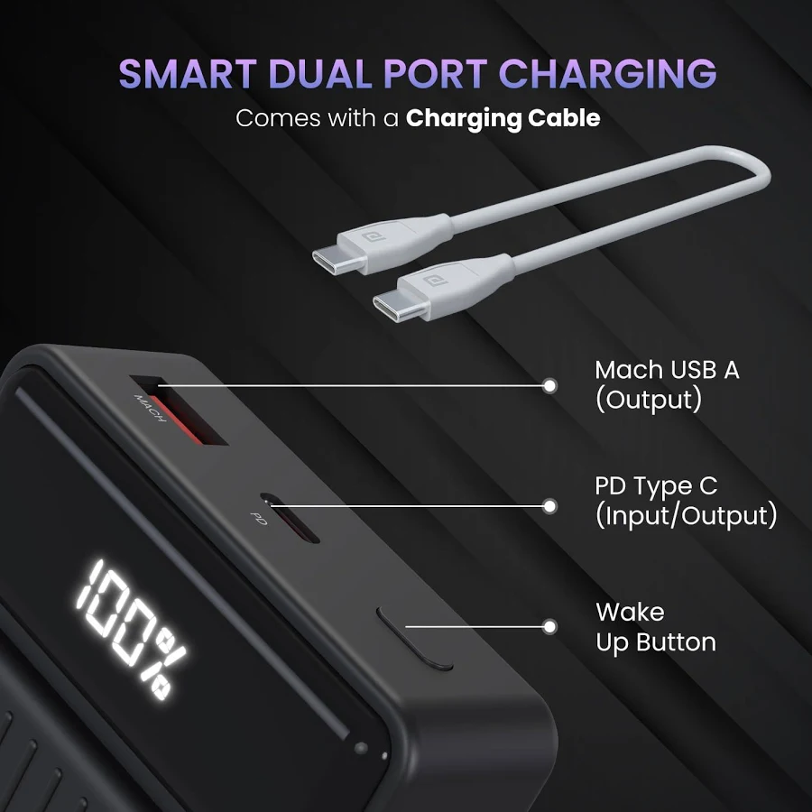 Portronics Luxcell B 20K 22.5W Power Bank