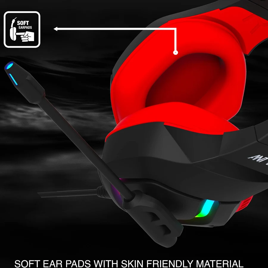 Ant Esports H530 Multi-Platform Pro RGB Gaming Headset - RED